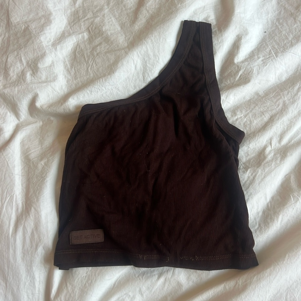 Setactive one shoulder tank top
